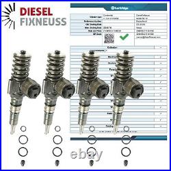 4x Diesel INJECTEUR 0414720404 VW Seat Audi Skoda 2,0 TDI BKD 03G130073G AZV BLB