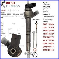 4x Injecteur VW Audi Seat Skoda 2,0 Tdi 0445110369 03L130277J Bosch